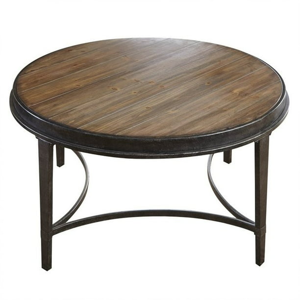 Steve Silver Gianna Round Coffee Table in Antique Tobacco